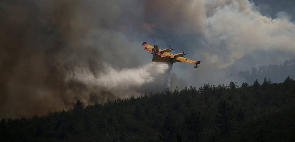 se estrella un avion que combatia el incendio en Portugal se estrella un avion que combatia el incendio en Portugal