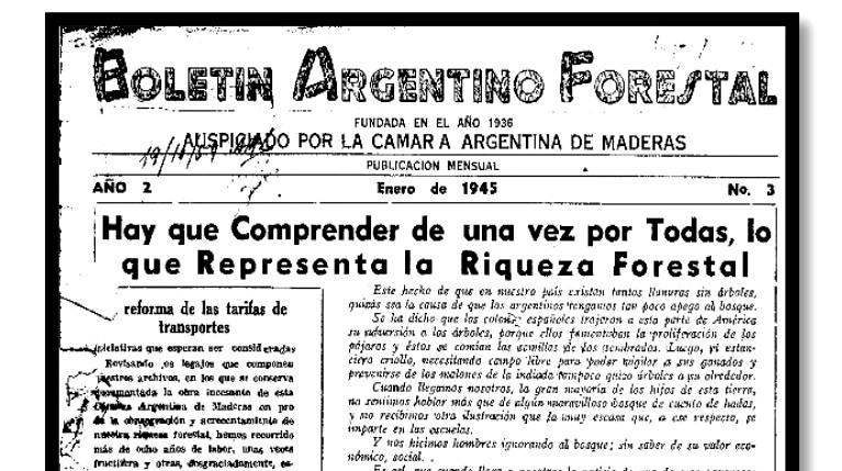 Un recorrido por las revistas forestales históricas de la Argentina