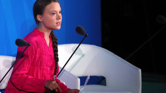 #AcciónClimática: fuerte discurso ante la ONU de Greta Thunberg en representación de los jóvenes que exigen acciones contra el Cambio Climático