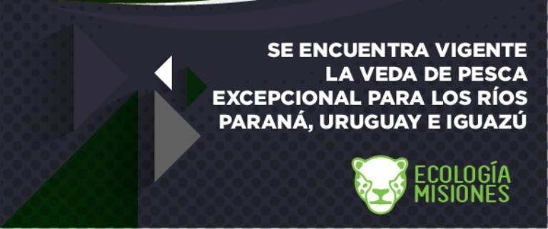 En Misiones se encuentra vigente la veda de pesca excepcional para los río Parána, Uruguay e Iguazú