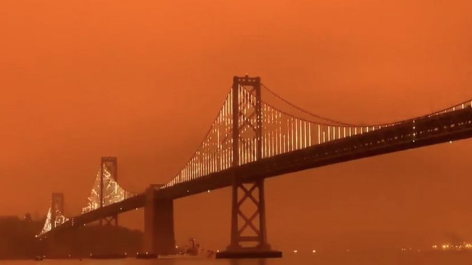 Estados Unidos: los incendios forestales de California provocan paisajes apocalípticos y contaminación ambiental en la ciudad San Francisco
