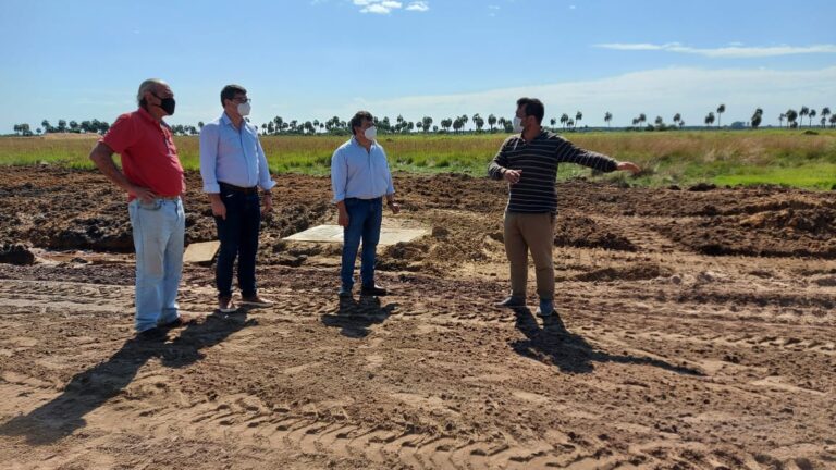Corrientes: controlan el avance de la obra de adecuación hidráulica en el Parque Forestoindustrial Santa Rosa