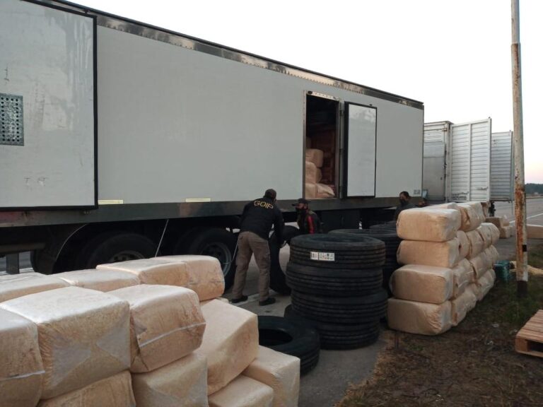 Gendarmería incautó 20 neumáticos que transportaban entre virutas de madera, desde Misiones con destino a Entre Ríos