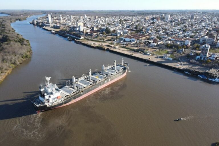 Concepción del Uruguay: dos buques exportan a la India rollos de pino a granel desde la Mesopotamia