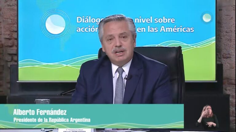 Alberto Fernández encabezó la Cumbre del Cambio Climático: «Necesitamos una justicia social ambiental»