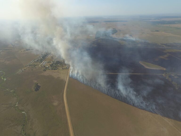 Corrientes en llamas: dantesco incendio rural fuera de control en Tapebicuá, cerca de Paso de los Libres