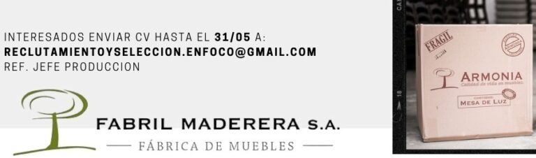 Oportunidad laboral: empresa de Salta busca cubrir el puesto de Jefe de Producción