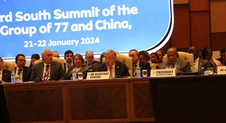 António Guterres insta a los líderes mundiales de G-77 a impulsar una reforma de las anticuadas instituciones para la gobernanza global