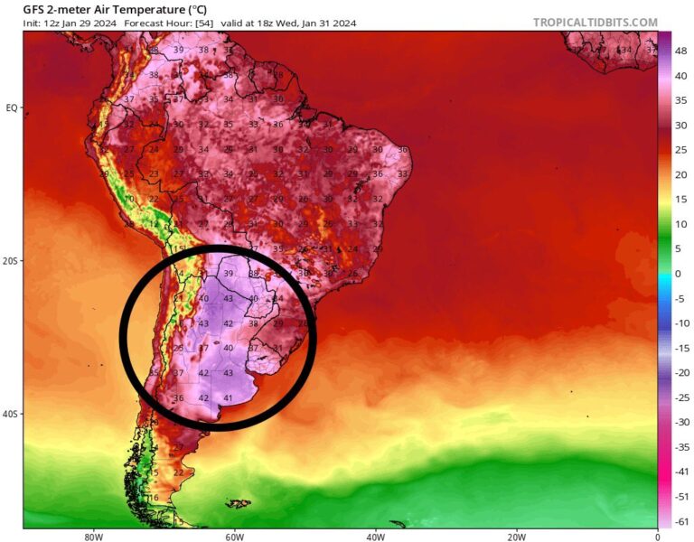El clima en Argentina: se intensifica la ola de calor extremo y se extiende al centro y norte del país
