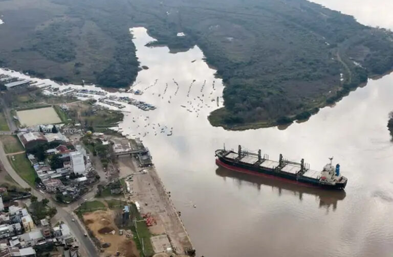 El puerto de Concepción del Uruguay estrenó mejoras con nuevo embarque de madera hacia la India