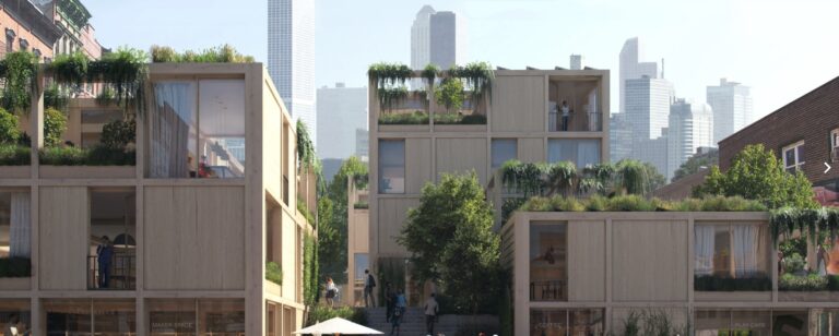 La arquitectura y las tecnologías marcan la evolución global de los edificios de madera, cartón prensado o bambú