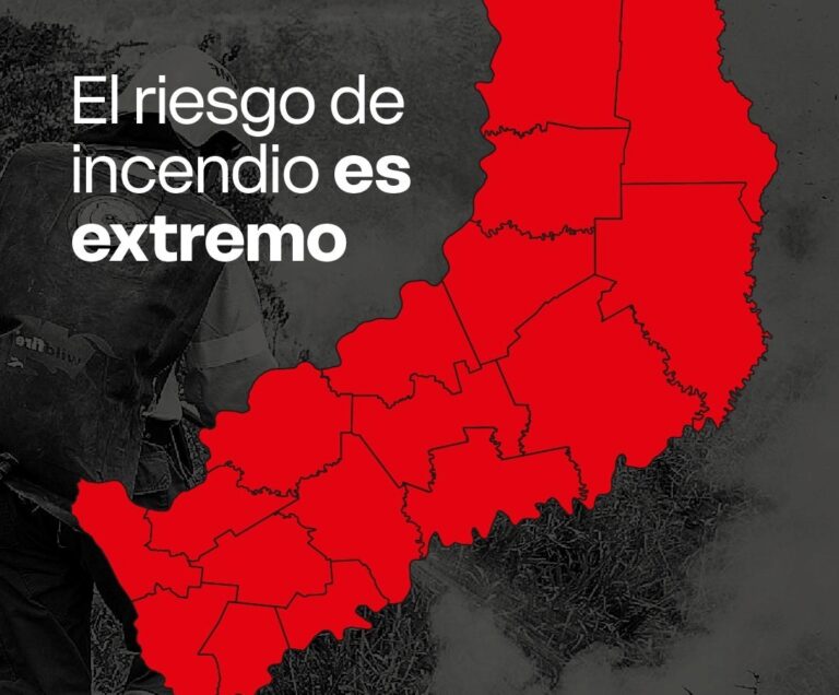 Alerta roja en Misiones: el índice de peligro de incendios alcanza niveles extremos en toda la provincia