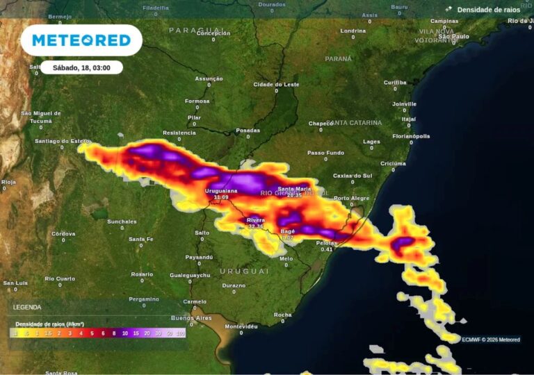 Efecto El Niño: pronostican riesgo extremo de tormentas intensas a fin de julio en el sur de Brasil, Argentina y Uruguay