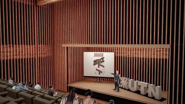 Entre Ríos | Comenzó la construcción del nuevo auditorio de madera en la Regional Concepción del Uruguay de la UTN
